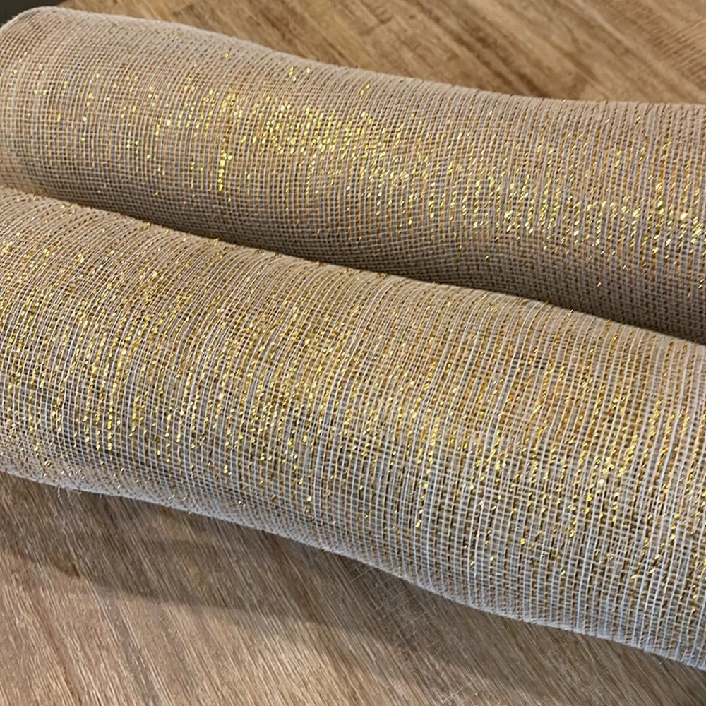 Gold Mesh Fabric 14 yards